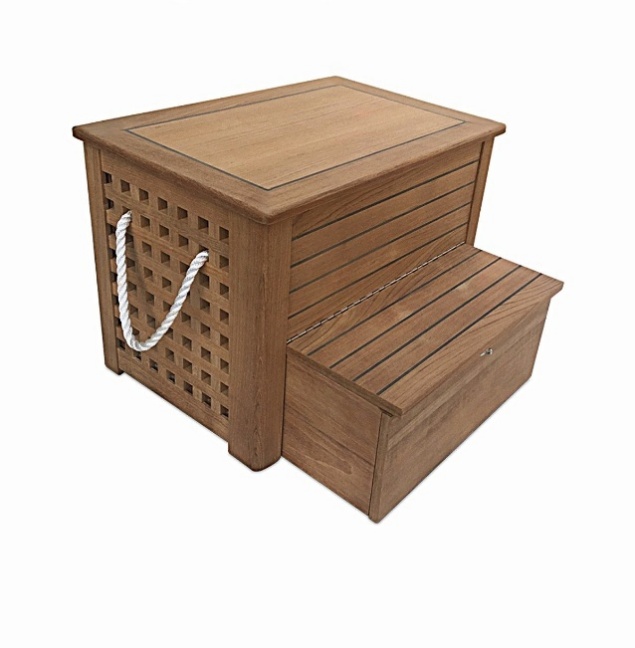 Baule in teak con gradino incassato