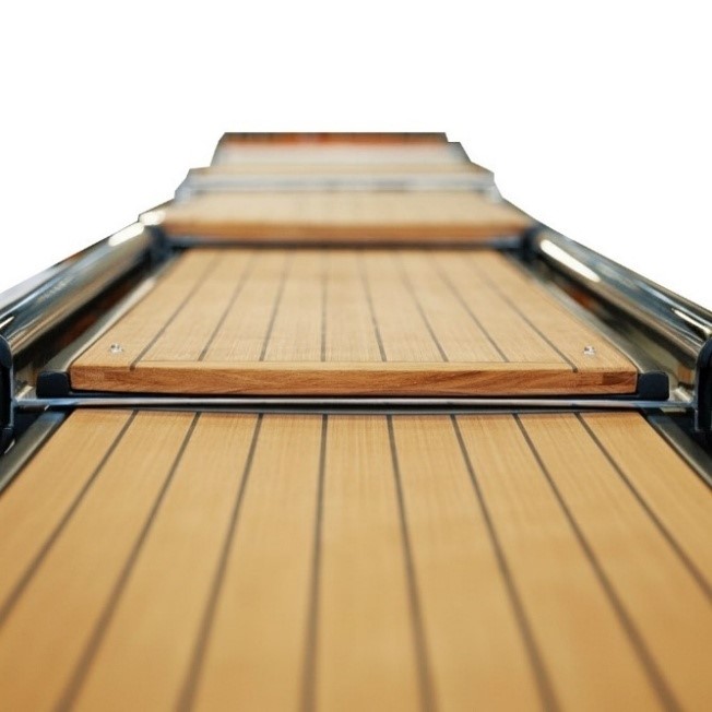 Passerella In Teak Gommata – Longitudinale - immagine 2